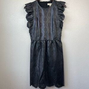 MICHAEL Michael Kors Black Faux Leather Dress Size 4